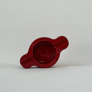 Handmade ceramic ashtray red