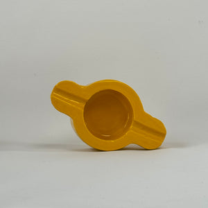 Handmade ceramic ashtray yellow