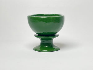 handmade ceramic bowl dark green