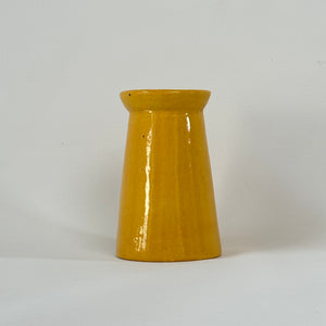 handmade ceramic table decoration bright yellow