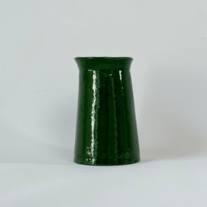 handmade ceramic table decoration dark green