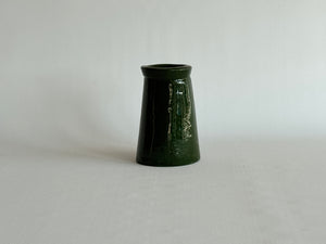 pampa  vase in dark green  for flowers , handmade 