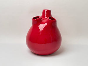 Handmade ceramic vessel red