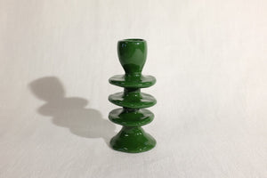 handmade ceramic candle holder pequin mariela ceramica chile belgium dark green
