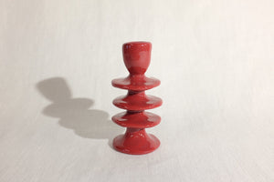 handmade ceramic candle holder pequin mariela ceramica chile belgium red